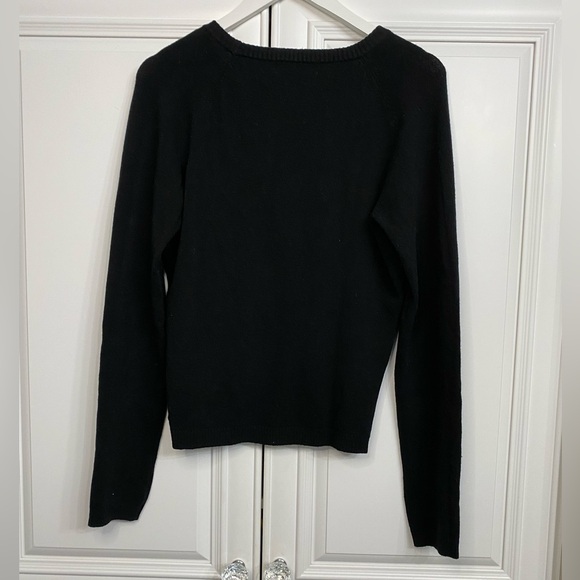 Studio London Women’s Size Large Black Knit Sweater Top Shirt - Picture 8 of 8